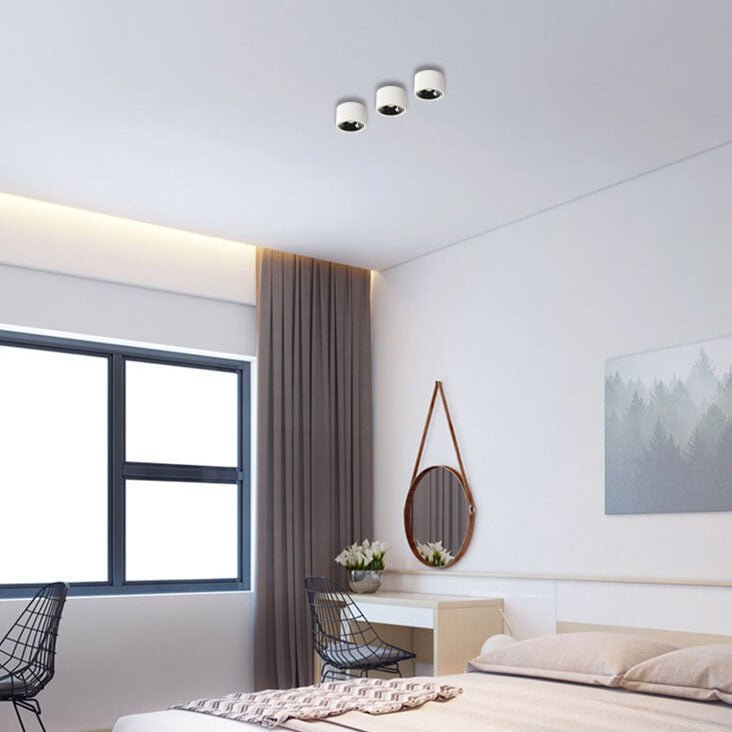 Hjemix | Origo Minimalistisk LED Taklampe - Justerbar Rund Innfelt Lampe