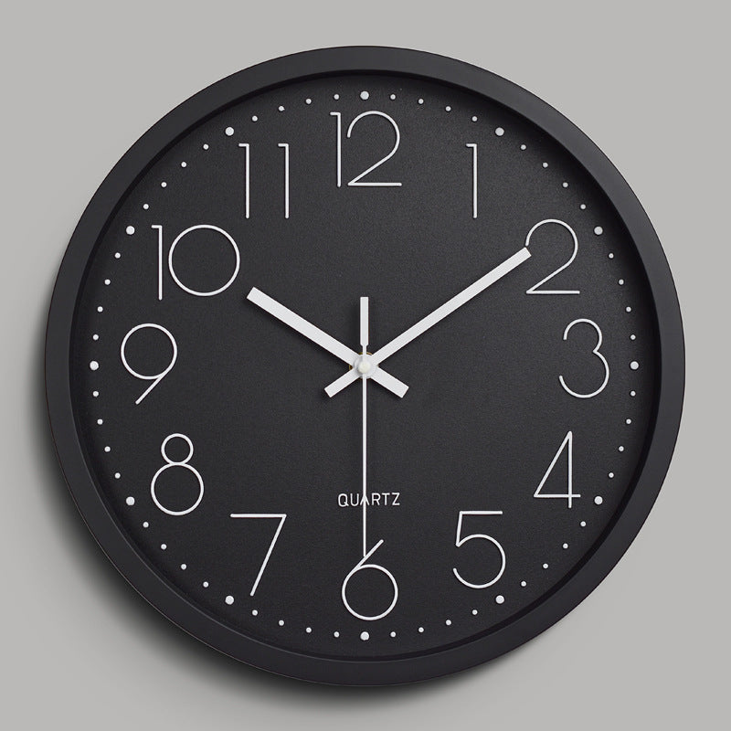 Hjemix | Enkel Design 3D Stille Klasseromsveggklokke 30 cm