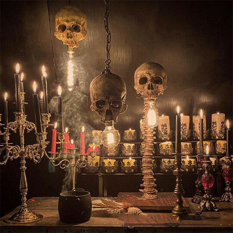 Hjemix | Horror Skull med Spine Lampe