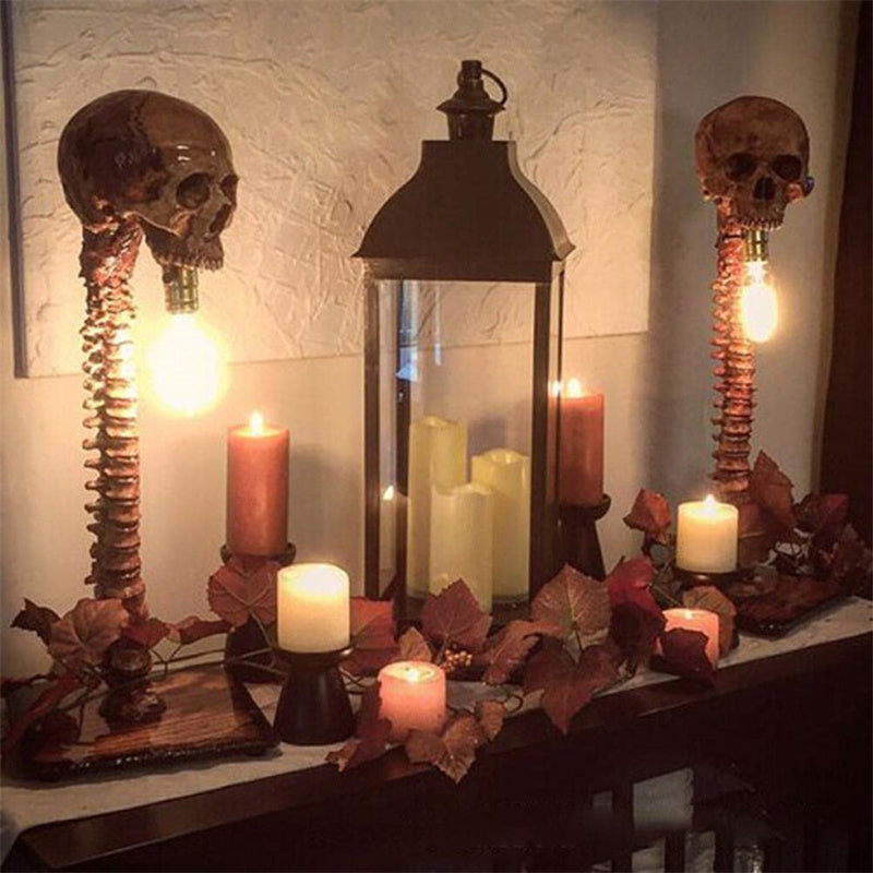 Hjemix | Horror Skull med Spine Lampe