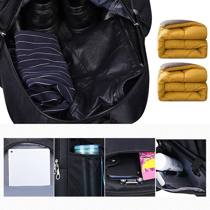 Hjemix | Utvidbar Oxford-ryggsekk med stor kapasitet