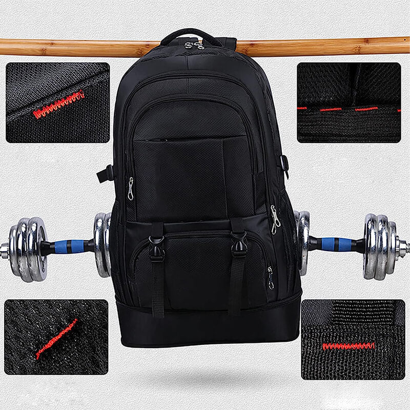 Hjemix | Utvidbar Oxford-ryggsekk med stor kapasitet