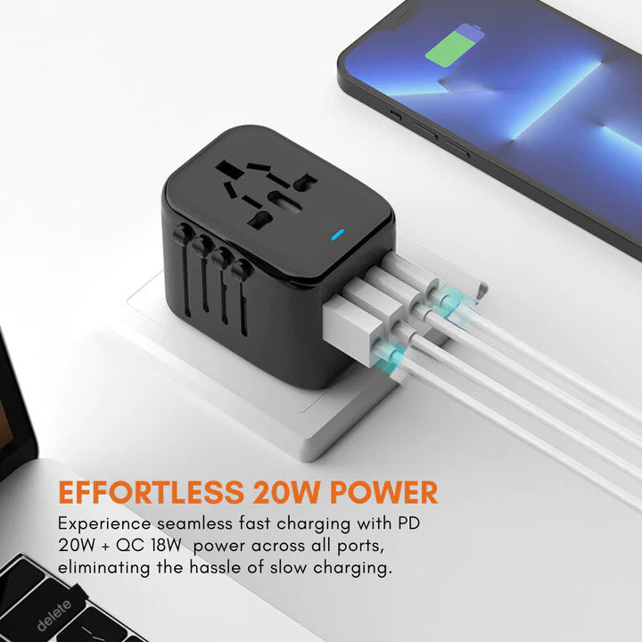 Hjemix | Universal 100V-220V Smart Travel Adapter Spenningskonverter