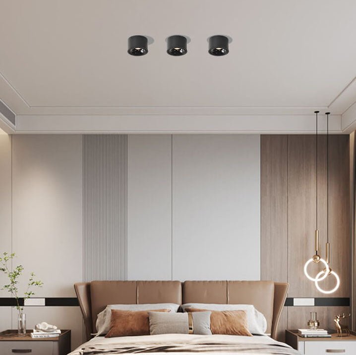Hjemix | Origo Minimalistisk LED Taklampe - Justerbar Rund Innfelt Lampe