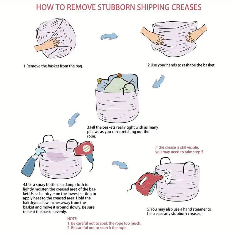 Hjemix | Stilfull Oppbevaringskurv Av Bomull