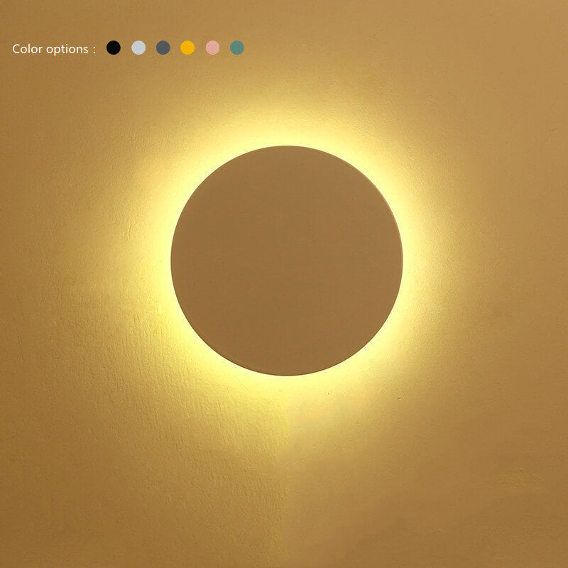 Hjemix | GlowOrb Minimalistisk Rund LED Vegglampe | Fargevariasjon | Dimmbar Lys