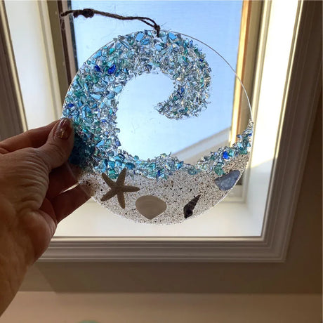 Hjemix | Havglass solfanger - Havbrytende bølge strandornament
