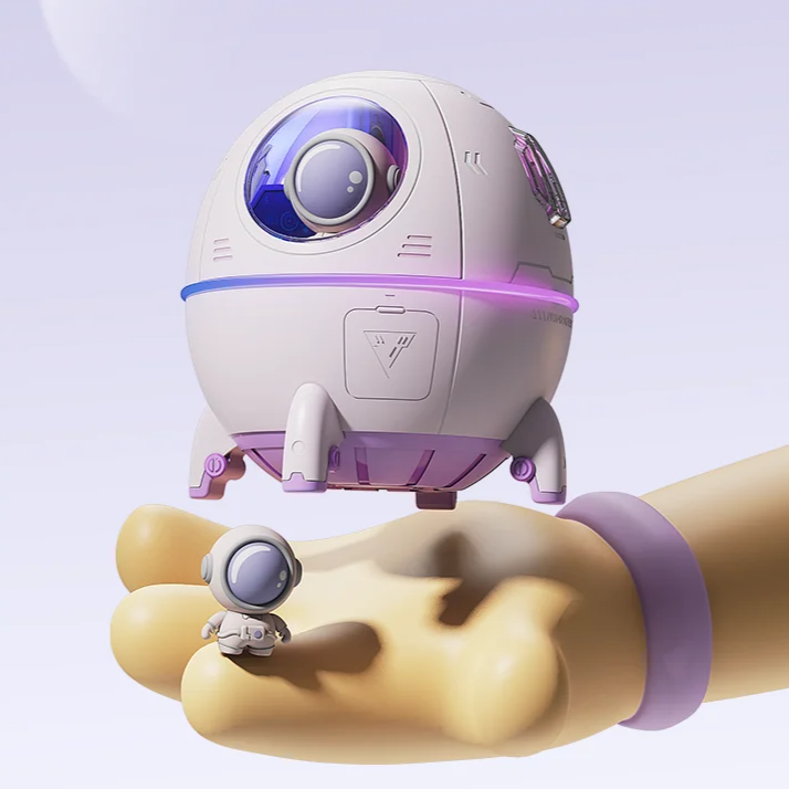 Hjemix | USB oppladbar aromaterapi diffuser med 7 farger stemningslys | 220mL romkapsel luftfukter - Ermius