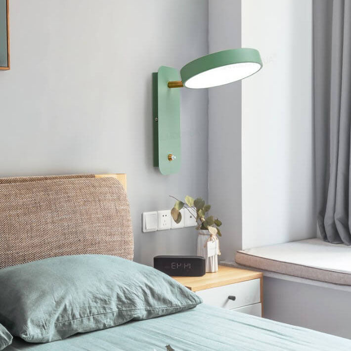 Hjemix | IllumiTurn – Nordisk LED Roterende Vegglampe | Macaron Design | Justerbar Belysning