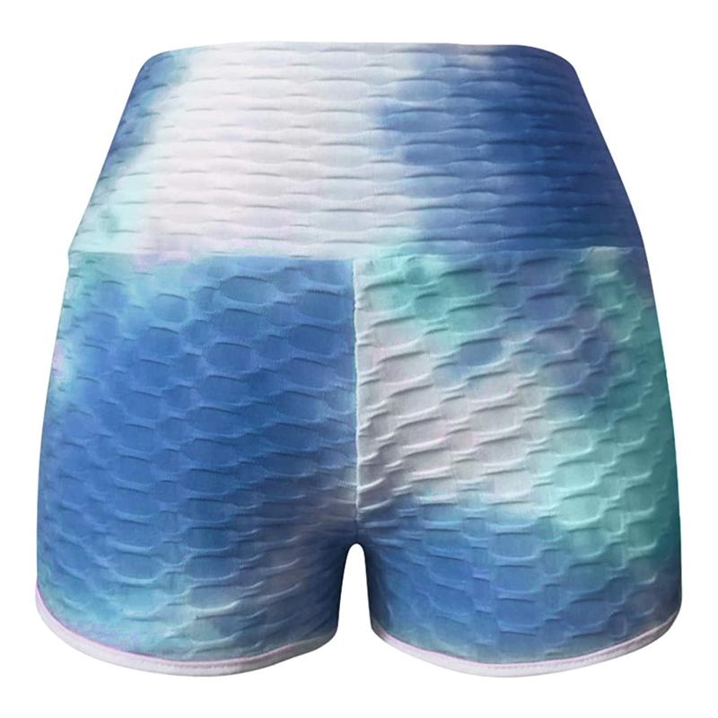 Hjemix | Tie-Dye Print Høy Midje Yoga Shorts