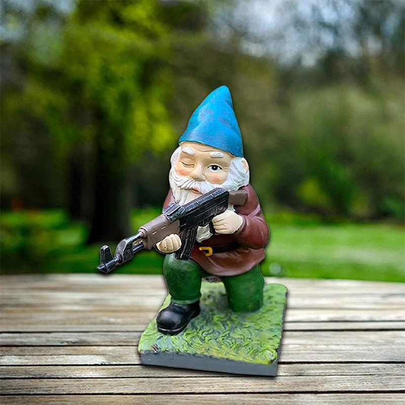 Hjemix | Militær Hagegnome med Kamuflasjeuniform