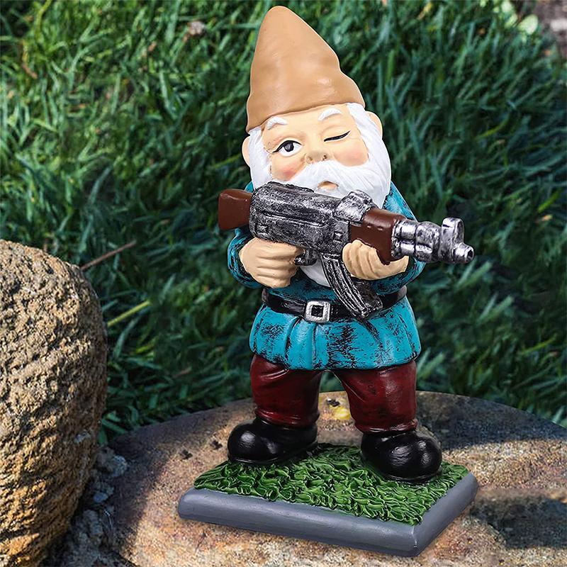 Hjemix | Militær Hagegnome med Kamuflasjeuniform
