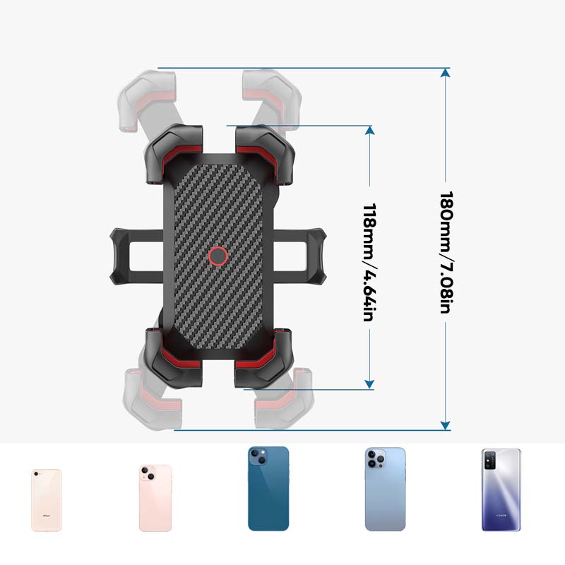 Hjemix | Universal Sykkeleholder for telefon med 360° visning