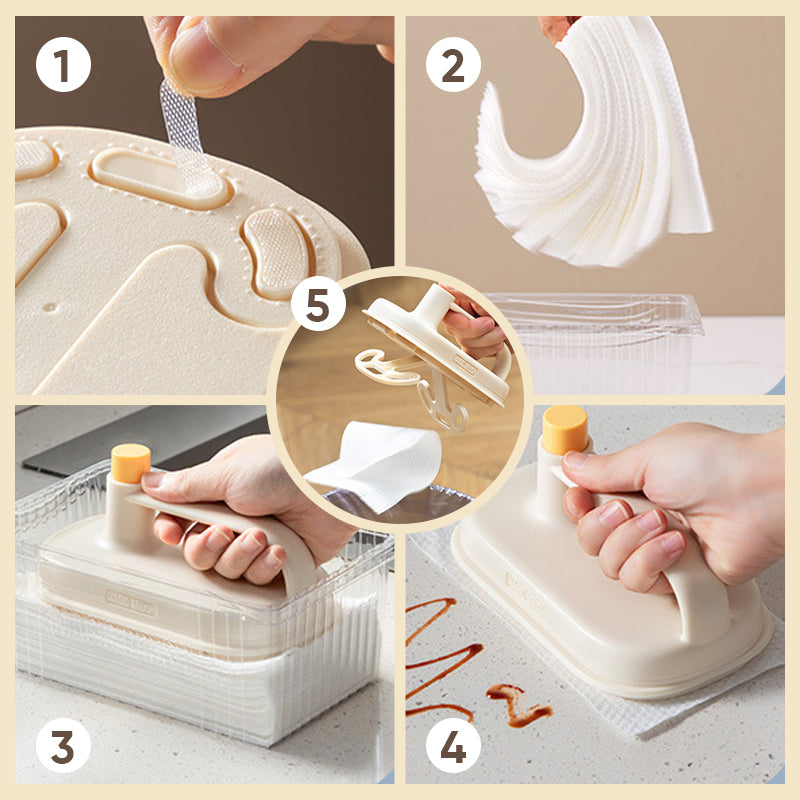 Hjemix | Kjøkken rengjøringsbørste & utskiftbart engang magisk klut