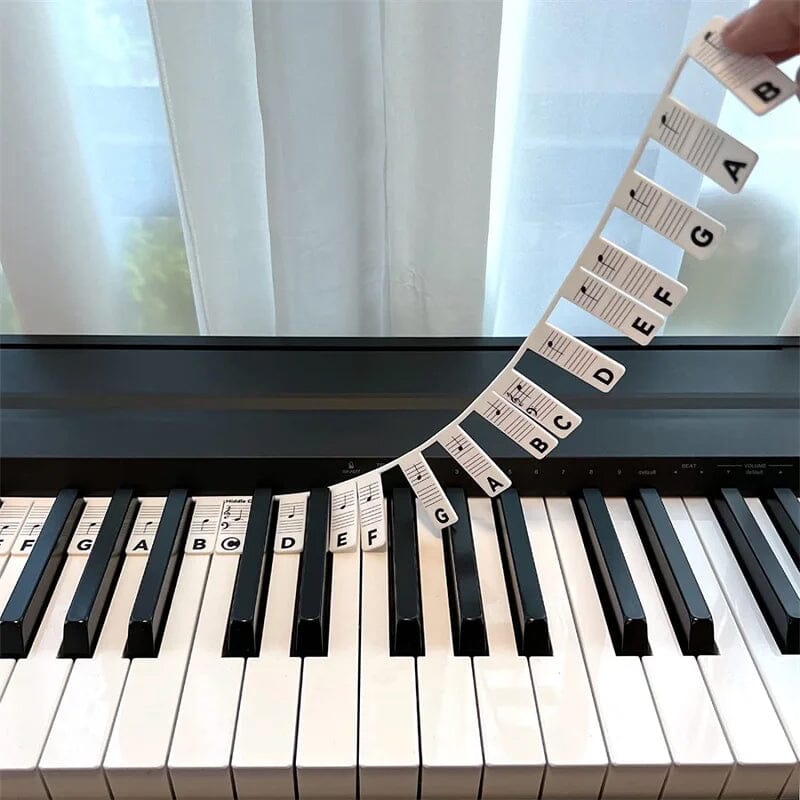 Hjemix | Avtagbar Pianotastatur Notelabel