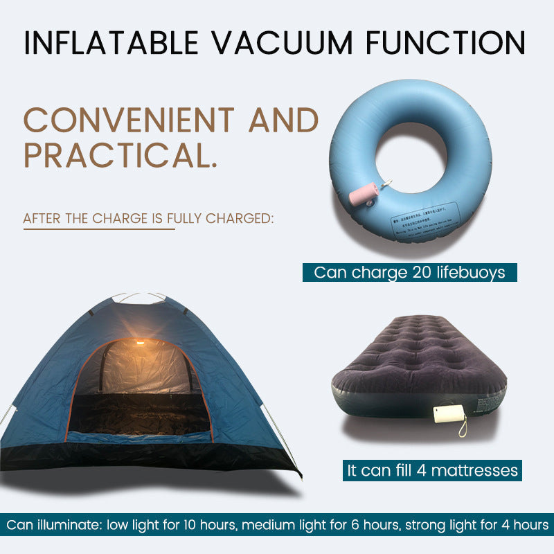 Hjemix | Bærbar Luftkompressor + Campinglys