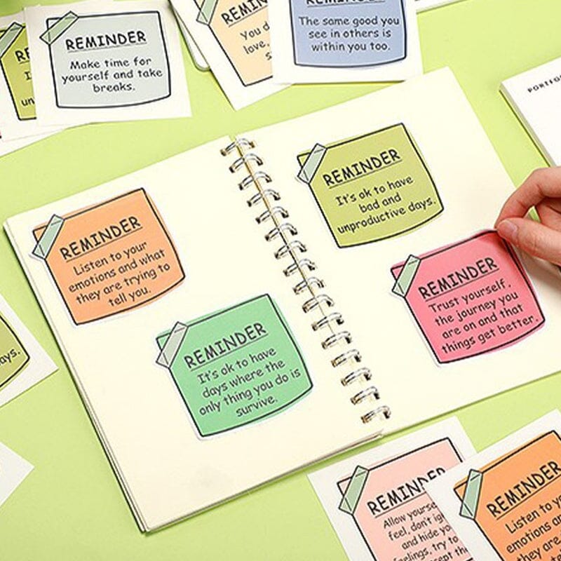 Hjemix | Mental Health Sticky Notes Klistremerker (24 stk)