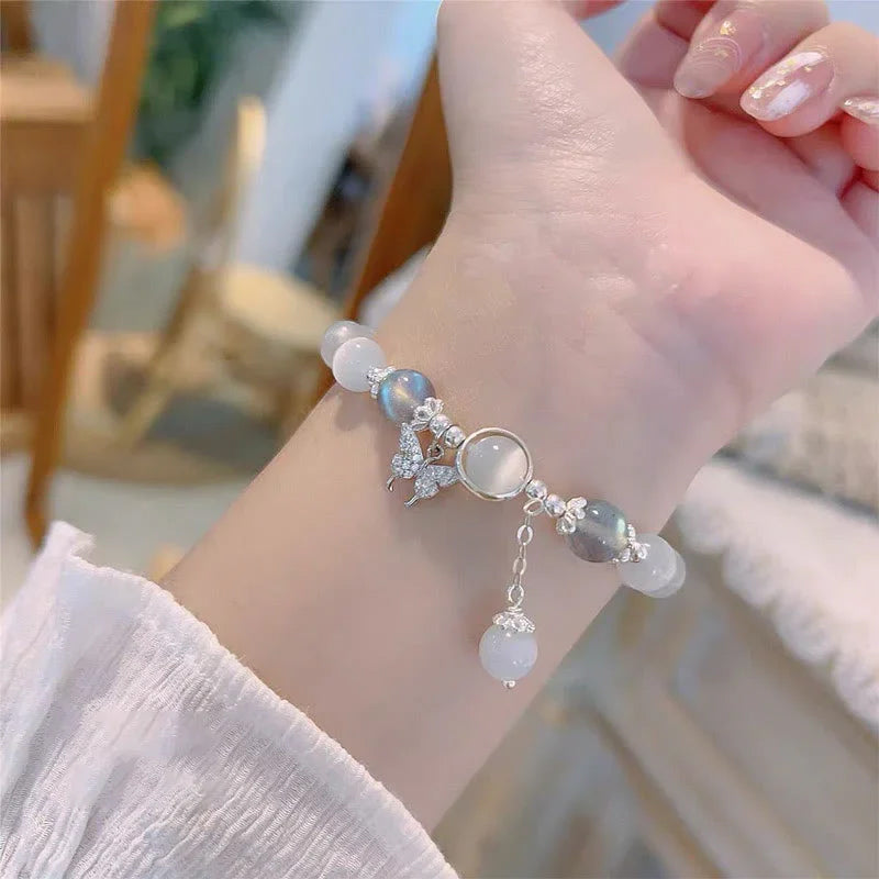 Hjemix | Imitert Kattøyekrystall Sommerfugl Armbånd