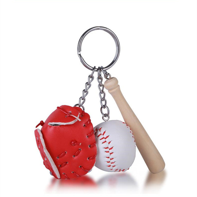 Hjemix | Mini Baseballhanske Sett Charm Nøkkelring
