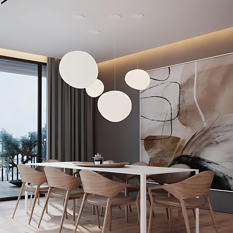 Hjemix | Elegant Glass Pebble Pendant Light