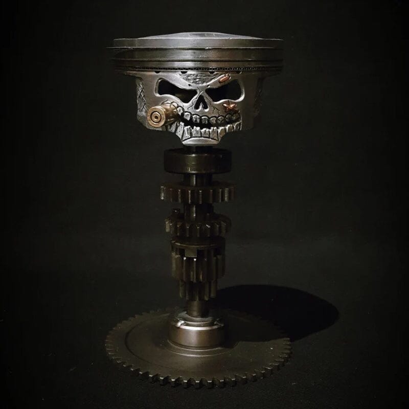 Hjemix | Piston Skull Face Skulptur
