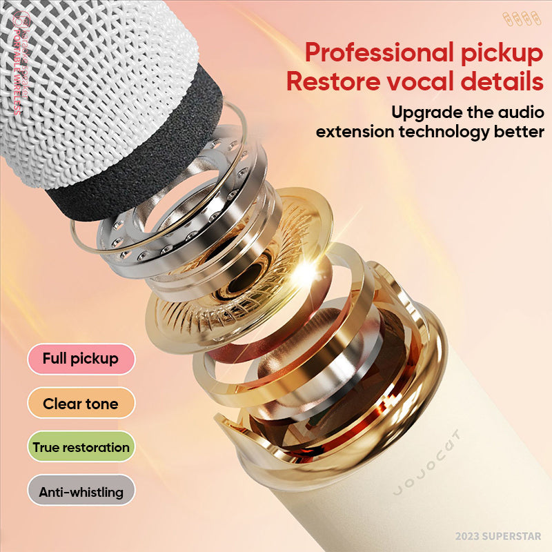 Hjemix | Bærbar Bluetooth-høyttaler med trådløs mikrofon