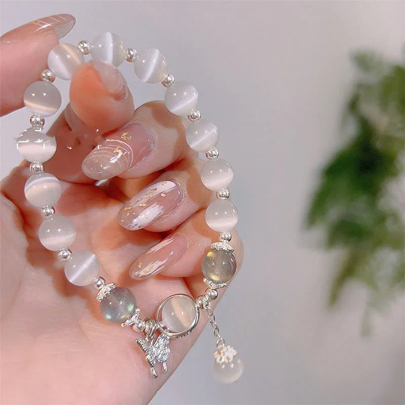Hjemix | Imitert Kattøyekrystall Sommerfugl Armbånd