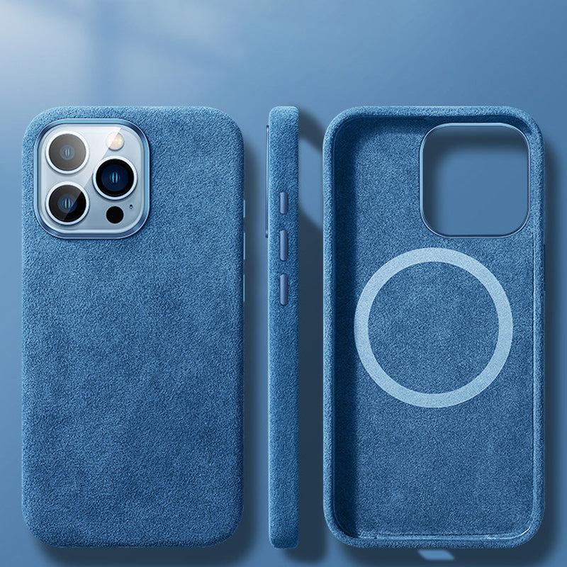 Hjemix | Italiensk Alcantara Magnetisk Etui for Iphone