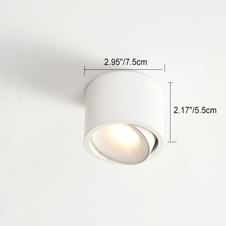 Hjemix | Origo Minimalistisk LED Taklampe - Justerbar Rund Innfelt Lampe