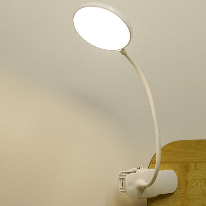 Hjemix | Enkel LED Clip Skrivebordlampe Oppladbar Øyebeskyttelse Nattlys