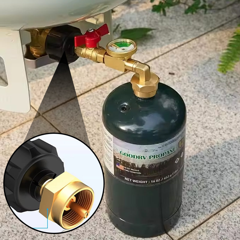 Hjemix | Høyt vurdert propan påfyllings albueadapter med tankindikator