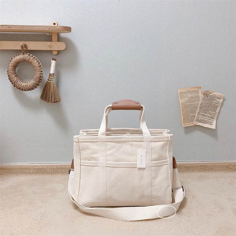 Hjemix | Solid Color Canvas Shopper Bag