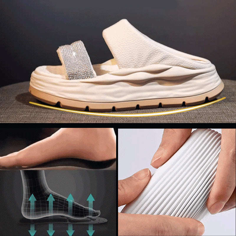 Hjemix | Glitrende Rhinestone Hæl Sandaler