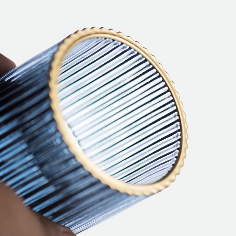 Hjemix | Elise Gullfolie Glass Makeup Halter & Organizer