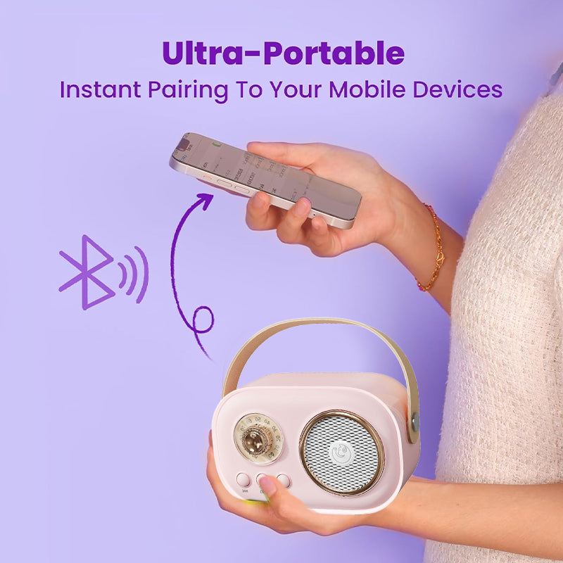 Hjemix | Bærbar Bluetooth-høyttaler med trådløs mikrofon