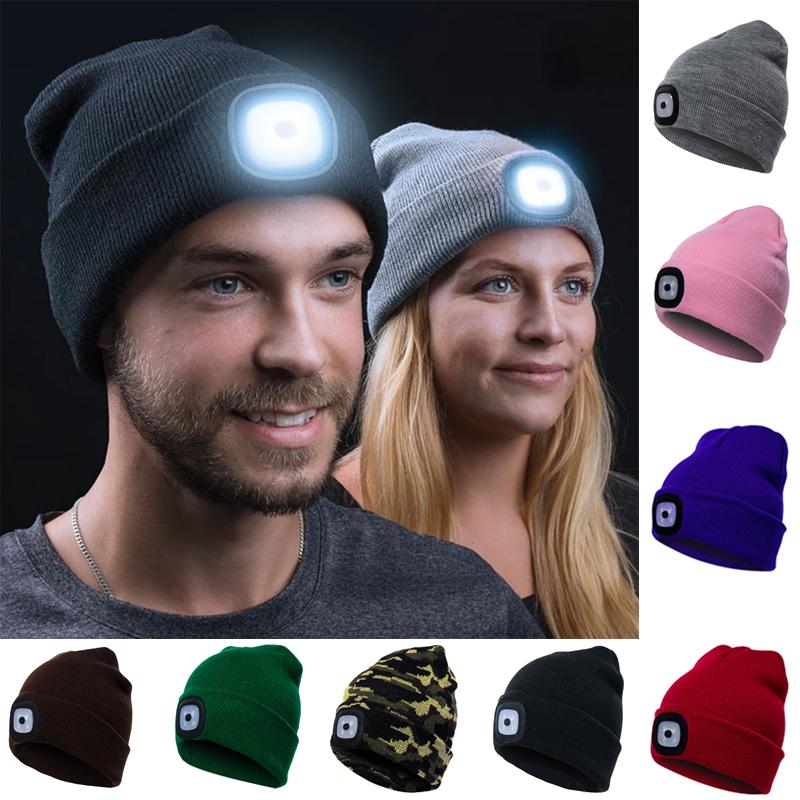 Hjemix | Avtagbar LED Hodelykt Beanie Lue