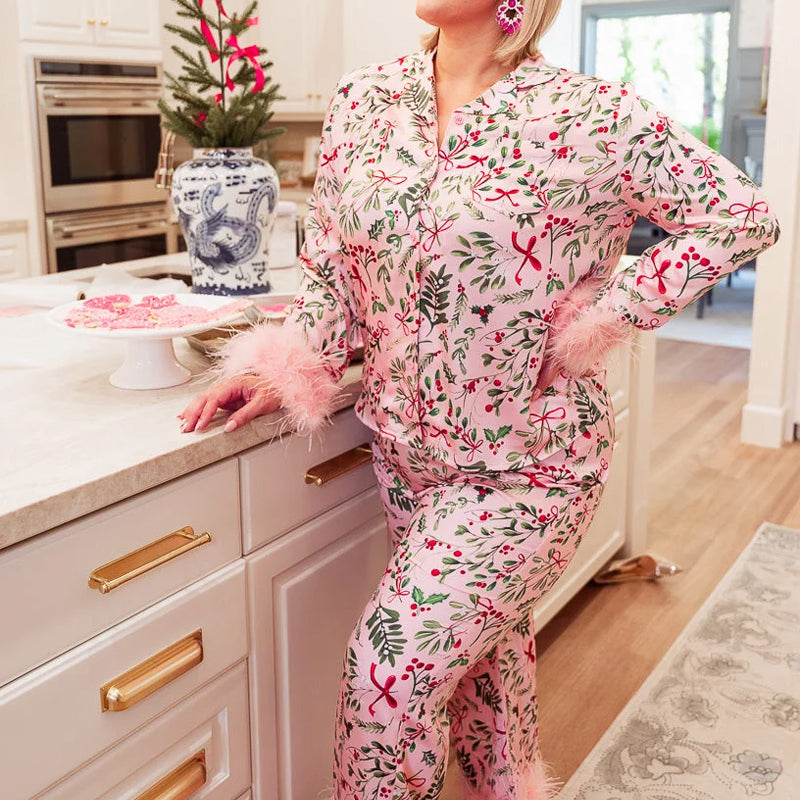 Hjemix | Trykt Pysjamas Forelder-Barn Sett