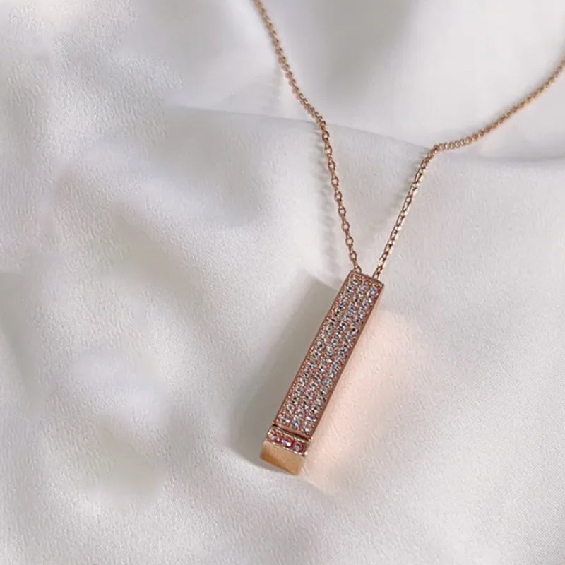 Hjemix | Secret I love you message bar necklace