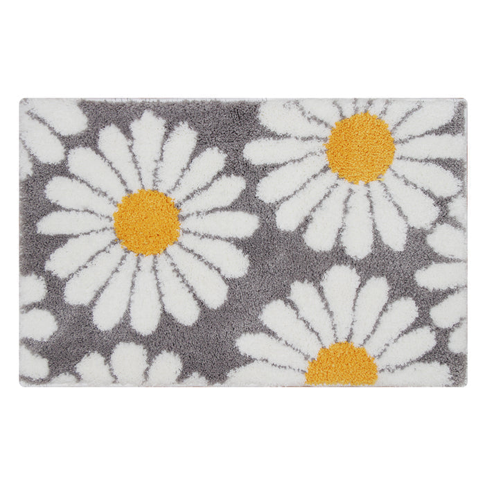 Hjemix | Feblilac Sweet Daisy Badematte, Lilla Blomst Teppet Badrom