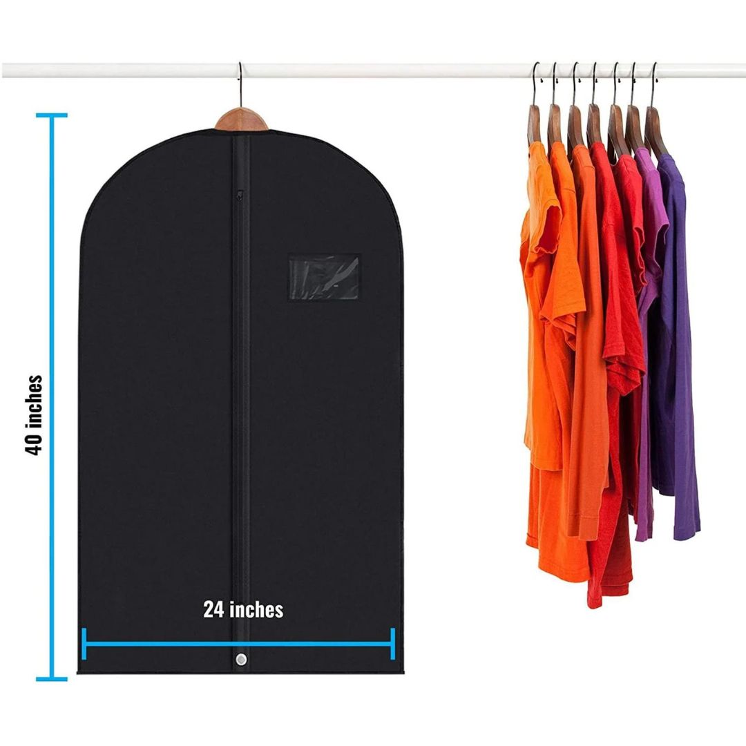 Hjemix | 5 Premium Garment Bags - Med Gjennomsiktig Vindu, Vannavvisende - 40"/54" Inches