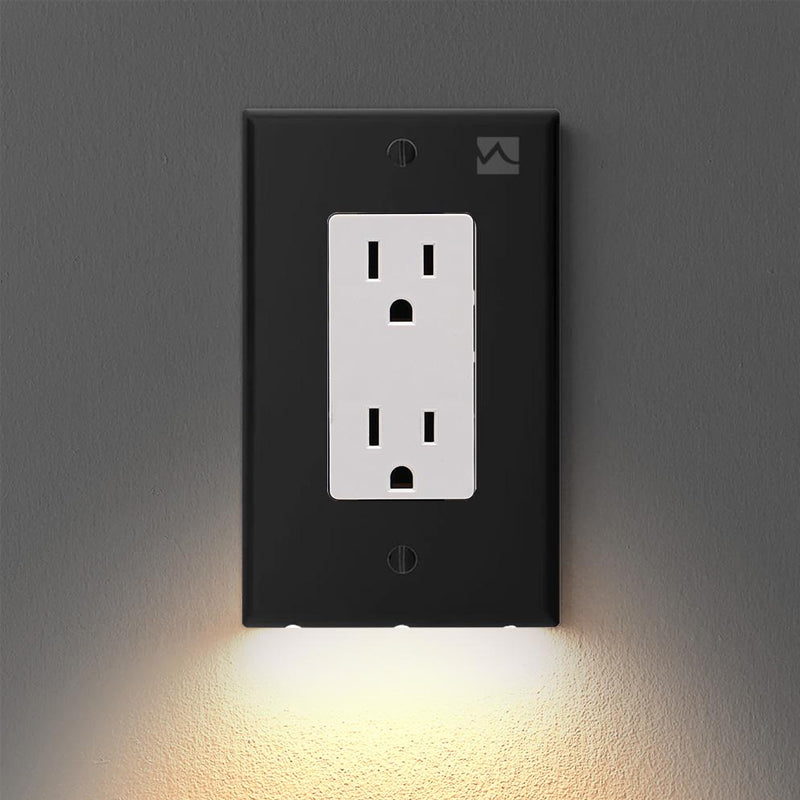 Hjemix | Outlet veggplate med LED nattlys
