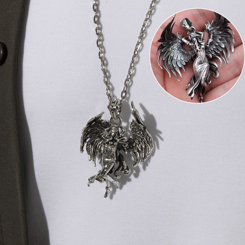 Hjemix | Sterling sølv værnengel anheng halskjede