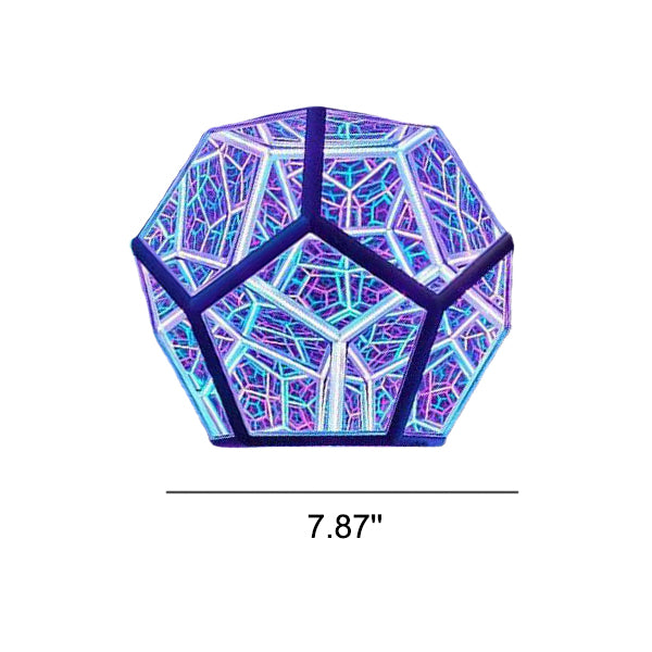 Hjemix | Infinity Dodecahedron LED Nattlys Kunst Bordlampe
