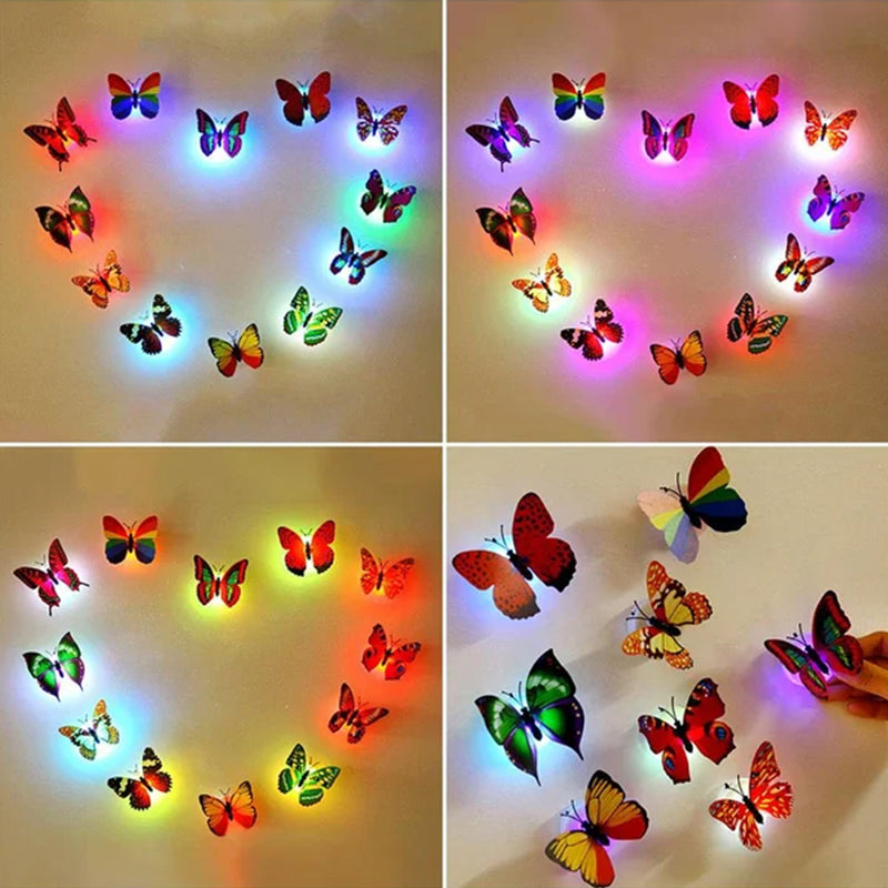 Hjemix | 3D LED Sommerfugl Dekorasjon Nattlys