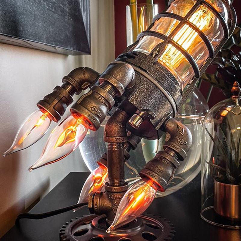 Hjemix | Steampunk Raketlampe