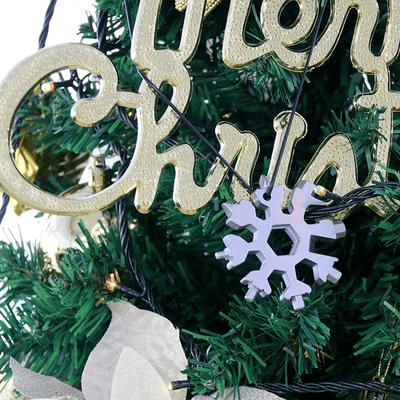 Hjemix | Snøfnugg - MultiVerktøy 18-i-1 Rustfritt Stål Bærbar for Utendørs Eventyr