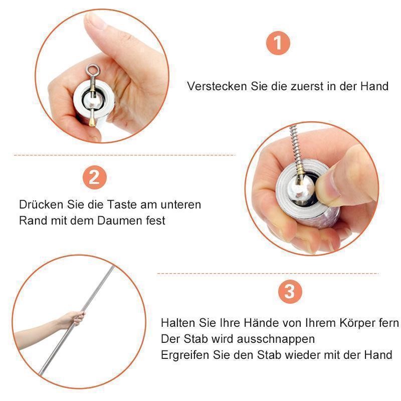 Hjemix | Bærbar Metallstang for Selvforsvar og Magi