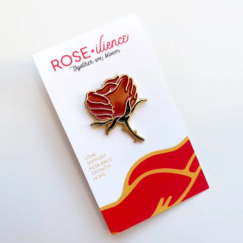 Hjemix | Rose Resilience Emalje Krage Pin