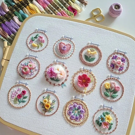 Hjemix | Lite Blomster Ramme Stitch Sett
