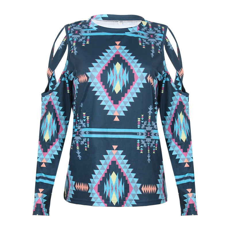 Hjemix | Trykt Langermet Crewneck Langermet T-skjorte